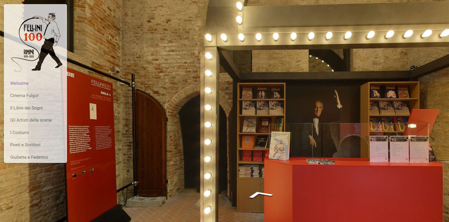 Visita virtuale della nuova mostra Fellini 100 a Rimini