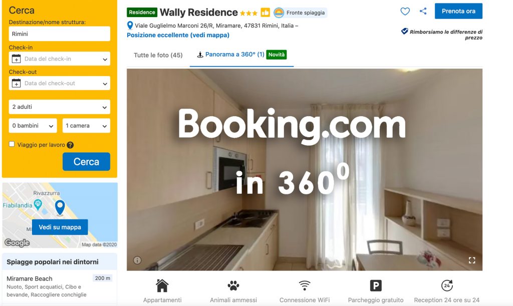Stupire i tuoi clienti su Booking.com con le foto a 360°